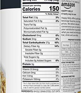 Amazon Brand - Happy Belly Steel Cut Oats, 1.56 pound (Pack of 1)