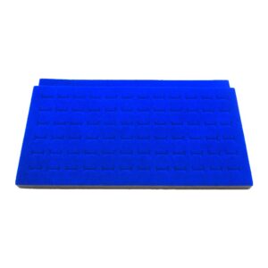 n'icepackaging 2 qty usa deluxe egyptian blue 72 ring foam insert display - for trays/jewelry cases - full size 14 1/4" x 7 3/4" x 5/8"
