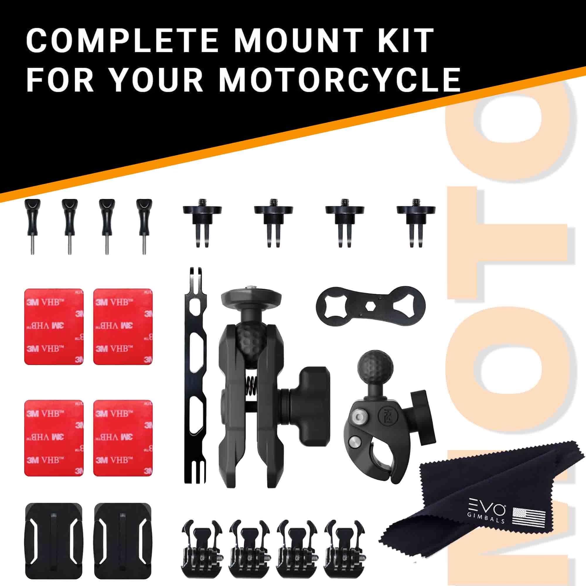 Insta360 Complete Motorcycle Bundle Mounting Kit for ONE X3/X2/X 360 Cameras | Compatible with ONE R/RS, EVO and GoPro 11/10/9/MAX