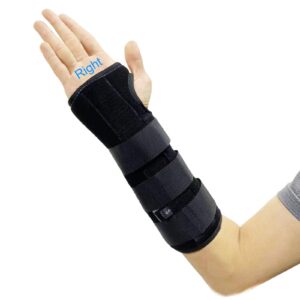 tandcf bestlife unisex forearm and wrist support splint brace double fixation wrist brace for carpal tunnel,adjustable night time forearm immobilizer brace splints,9.8 inch (25cm) length(rh/s)
