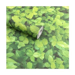 Yifasy 2 Pack Shelf Liners Green Mint Leaves Self-Adhesive Vinyl Drawer Paper Protect Dining Table Surface Decor Pet House 17.7 Inch Wide