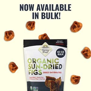 Organic Dried Smyrna Figs 40oz Bulk Bag | Tender & Juicy - NO Added Sugars, Sulfurs or Preservatives | ALLERGEN-FRIENDLY, VEGAN, KOSHER & HALAL