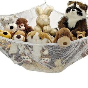 Stuffed Animal Hammock, Net for Stuffed Animals Corner, Hanging Net to Hold Stuffed Animals on Wall (One Pack)