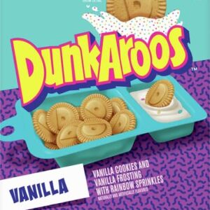 Dunkaroos Vanilla Cookies and Vanilla Frosting with Rainbow Sprinkles, 6 ct