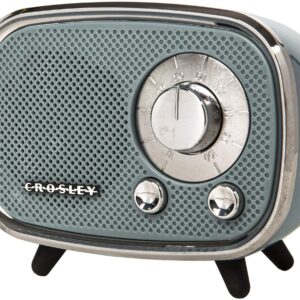 Crosley CR3039A-TN Rondo Retro Portable Rechargeable Bluetooth Speaker, Tourmaline