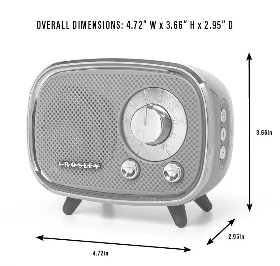 Crosley CR3039A-TN Rondo Retro Portable Rechargeable Bluetooth Speaker, Tourmaline