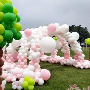 Large Balloon Arch kit with Heavy Base,Great BirthdayChristmasNew Years Eve Party Decorations/Supplies,Used to make a 8.5FT Tall &12.5Ft Wide(adjustable) Balloon Garland