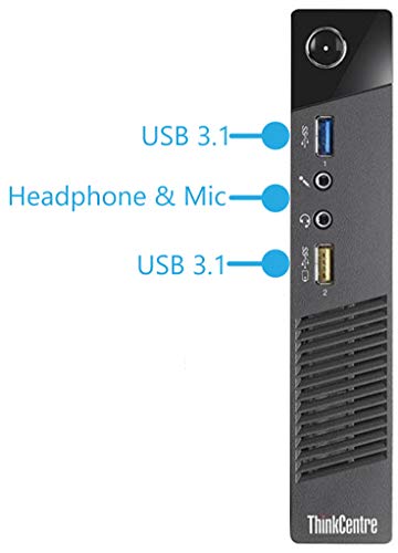 Lenovo ThinkCentre M73P Tiny Desktop, Intel Dual-Core 2.6GHz, 4GB RAM, 120GB SSD, 4K 2-Monitor Support, DisplayPort, HDMI, VGA, AC Wi-Fi, Bluetooth - Windows 10 Pro (RENEWED)