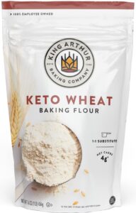 king arthur, keto wheat flour blend, non-gmo project verified, 1-to-1 substitute for all- purpose flour, 16 ounces