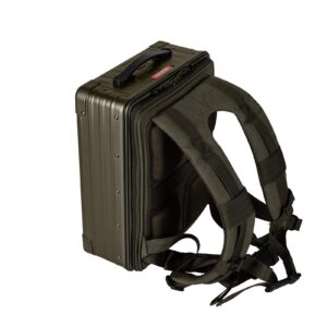 Aleon 16" Hybrid Aluminum Backpack for Men & Women | Fits 13" Laptop | Hard Shell Backpack for Business Travel | Tech Backpack, Executive Backpack, Gaming Backpack, Photographer Backpack (Bronze)