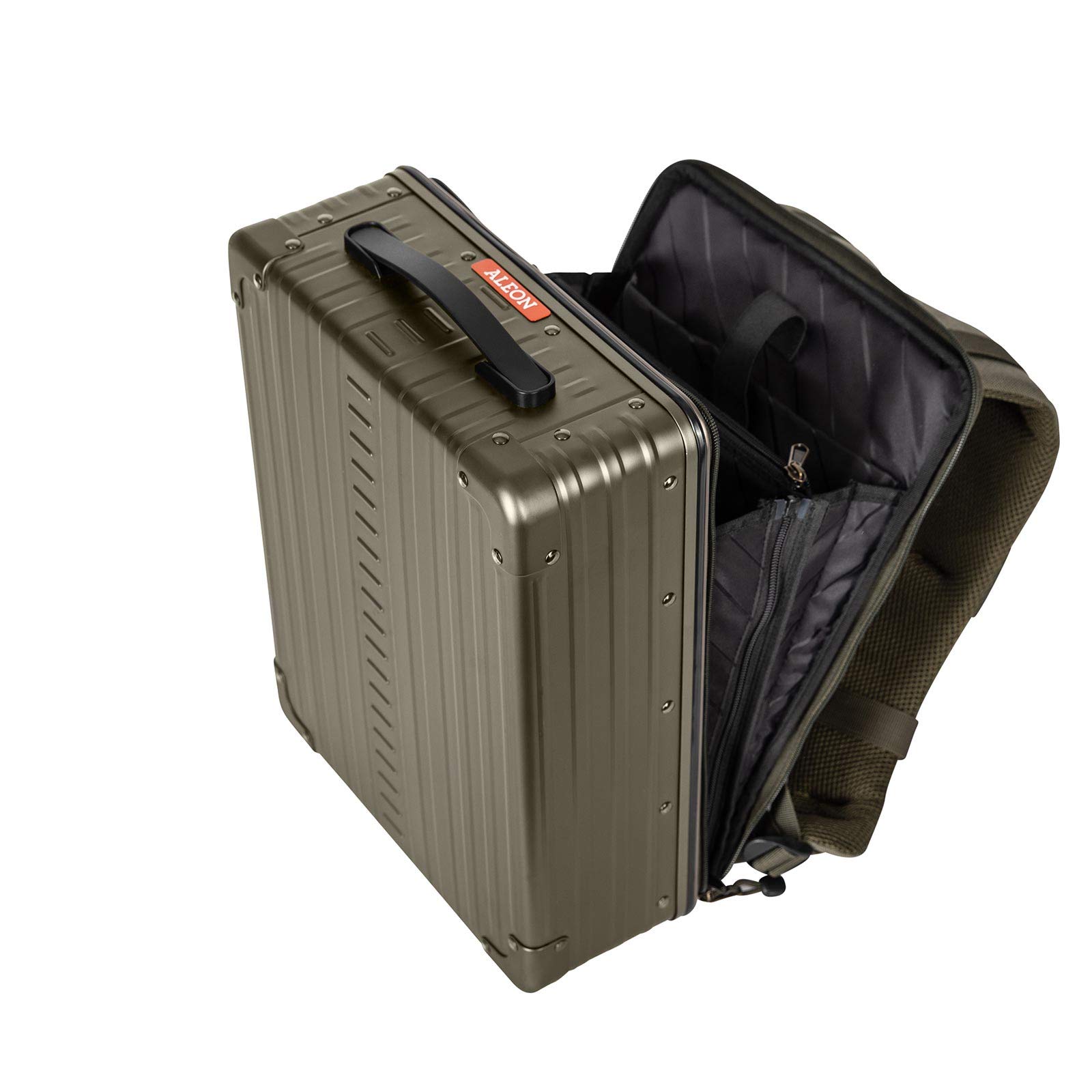 Aleon 16" Hybrid Aluminum Backpack for Men & Women | Fits 13" Laptop | Hard Shell Backpack for Business Travel | Tech Backpack, Executive Backpack, Gaming Backpack, Photographer Backpack (Bronze)