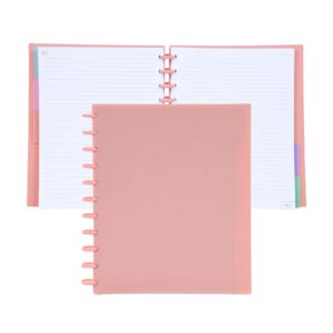 Talia Discbound Notebooks, Planner, Customizable, (Salmon w/Salmon Discs, Letter (8.5in x 11in))