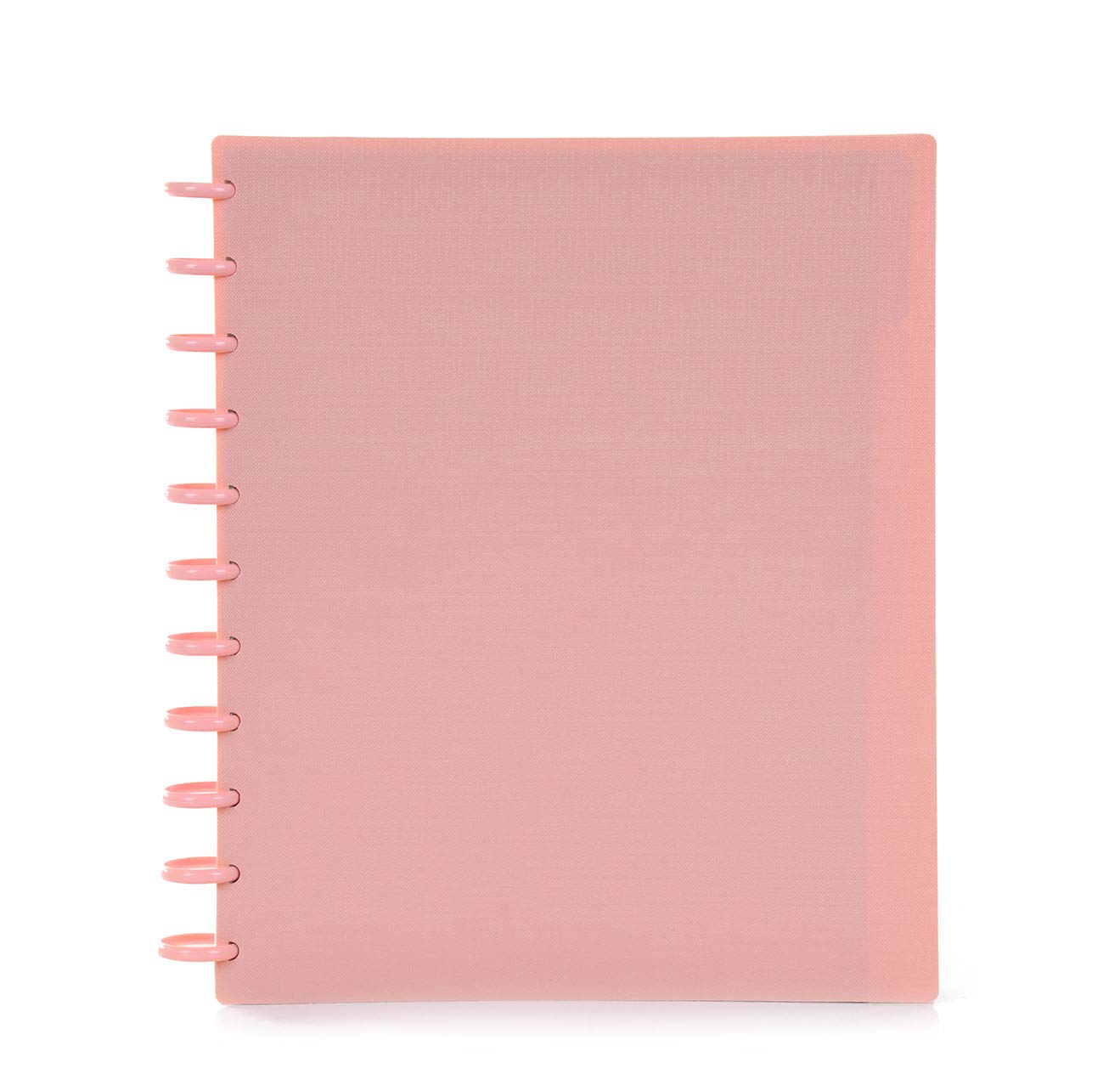 Talia Discbound Notebooks, Planner, Customizable, (Salmon w/Salmon Discs, Letter (8.5in x 11in))