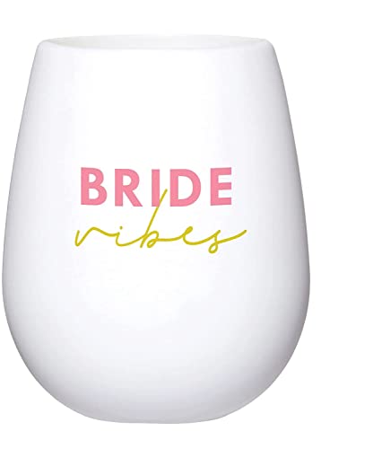 Santa Barbara Design Studio Wedding Collection Silicone Wine Glass, 12-Ounce, Bride Vibes