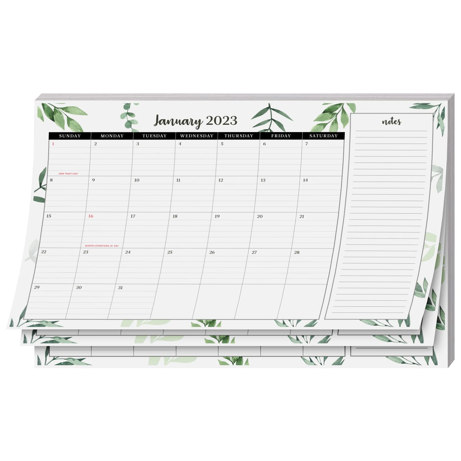 2023 Desk Year Calendar 17" x 11" Desktop or Wall Planner, Tear-Off Pad for Easy Planning, Includes a Notes Section To Do's for the Year of 2023