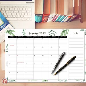 2023 Desk Year Calendar 17" x 11" Desktop or Wall Planner, Tear-Off Pad for Easy Planning, Includes a Notes Section To Do's for the Year of 2023