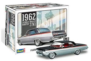 revell 85-4466 1962 chevy impala 3'n1 1:25 scale 182-piece skill level 4 model car building kit