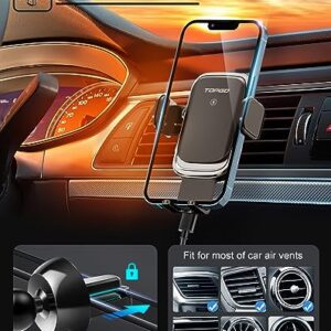 [Upgraded] TOPGO Cup Holder Phone Mount Wireless Charger,Universal Cell Phone Holder Car Charger Wireless-Charger-Cup-Phone-Holder Fast Charging for iPhone11/11 Pro/11 Pro Max, Samsung Galaxy Black