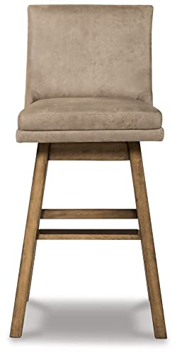 Signature Design by Ashley Tallenger 30" Upholstered Pub Height Bar Stool, 2 Count, Beige