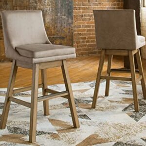 Signature Design by Ashley Tallenger 30" Upholstered Pub Height Bar Stool, 2 Count, Beige