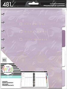 the happy planner hourly extension pack - girls with goals theme - planner& school supplies - monthly calendar sheets - filler paper - pre-punched dividers - 2 sticker sheets - classic size