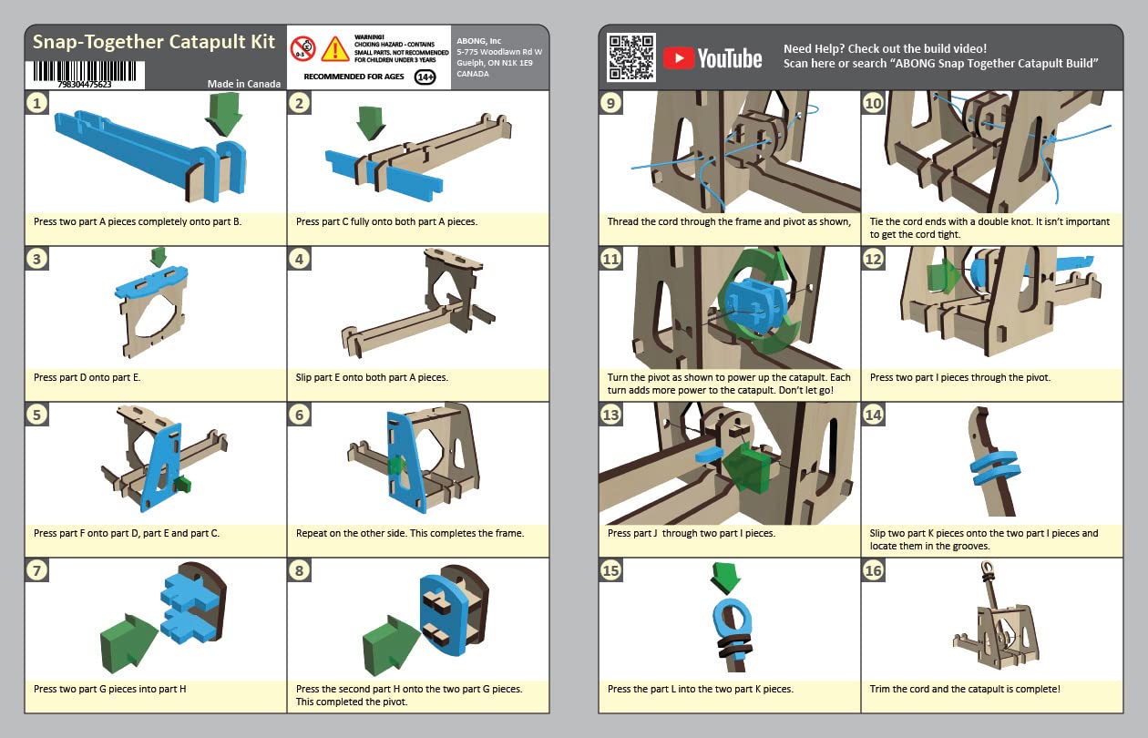 Wooden Catapult Kit - Medieval Toy Catapult Wood - STEM Catapult kit – snap Together Desk Sized Catapult Toy – boy Toys – Science kit – STEM Toys – Educational Toy - Birthday Gift