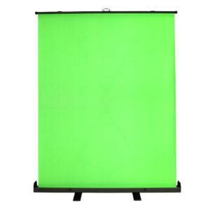 homegear streaming/video background green screen – pull-up backdrop in case