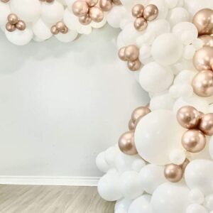 Janinus White Balloons Party Balloons 5 Inches Matte White Balloons Mini Balloons 50 PCS Small White Color Party Balloons Latex Balloons Birthday Balloons for Party