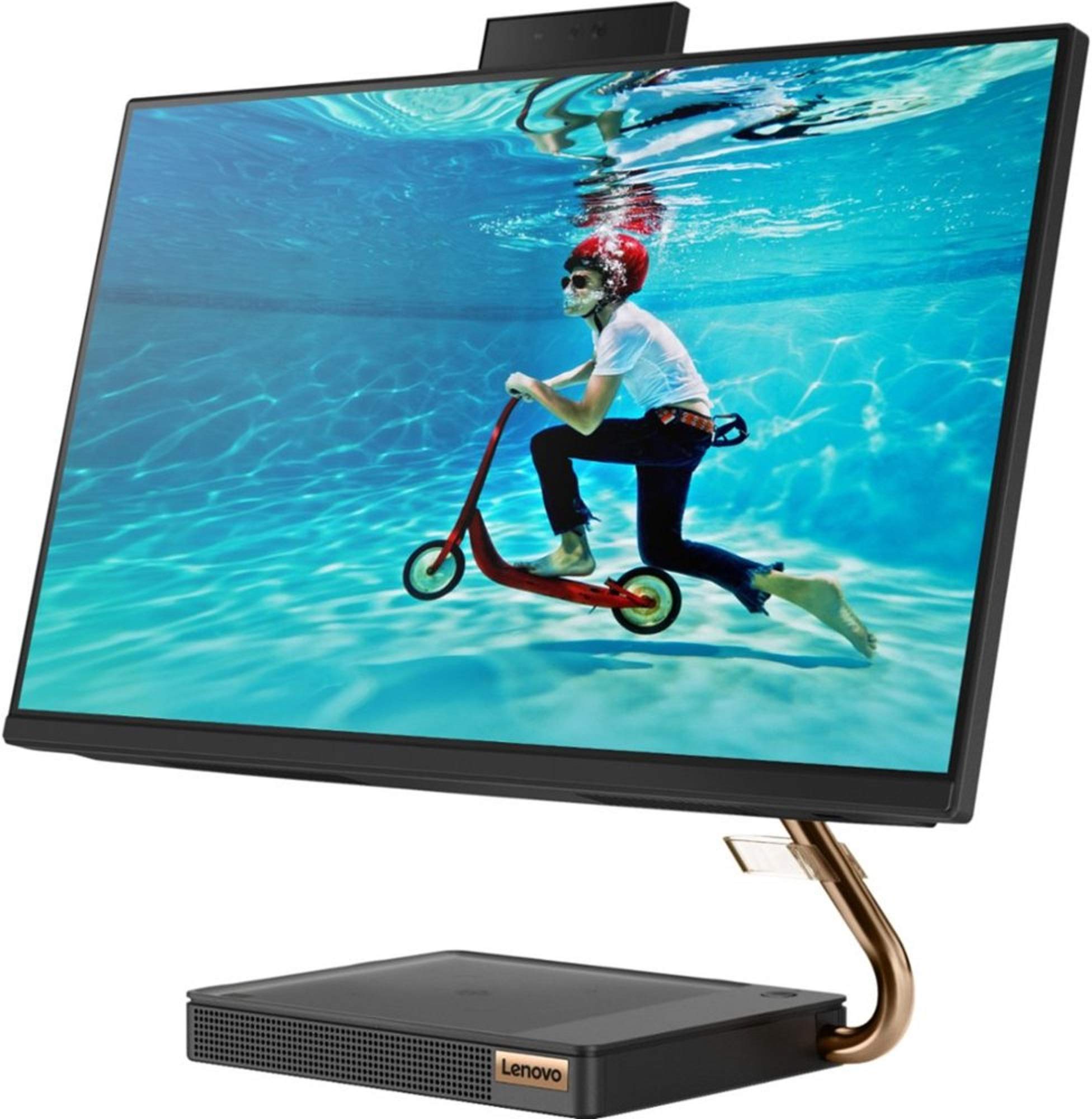 Lenovo 24" FHD (1920 x 1080) IPS Touchscreen All-in-One Ideacentre A540 with Intel 8 Core i7-9700T Processor up to 4.30 GHz, 16GB DDR4 RAM, 512GB PCIe SSD, and Windows 10 Home