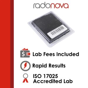 Radonova QuickScreen Home Radon Test Kit - Short Term Charcoal Radon Detector (2-4 Days) Reliable Accurate Readings - EPA Approved Radon Home Test - Lab Analysis Included - Unavailable in New Jersey