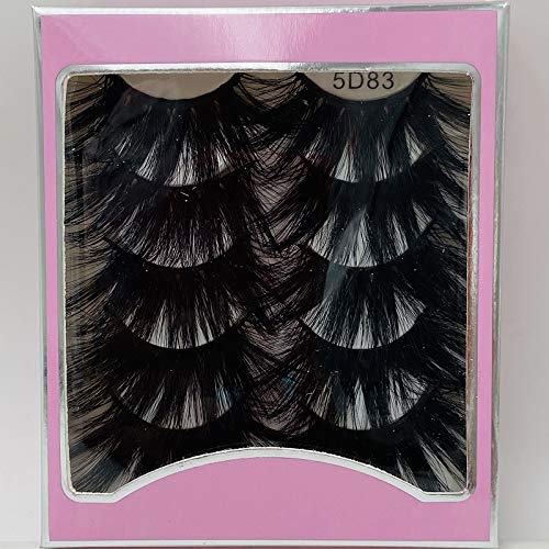 HBZGTLAD NEW 5Pair Fluffy Lashes 25mm 3d Mink Lashes Long Thick Natural False Eyelashes Lashes Vendors Makeup Mink Eyelashesa(5D83)