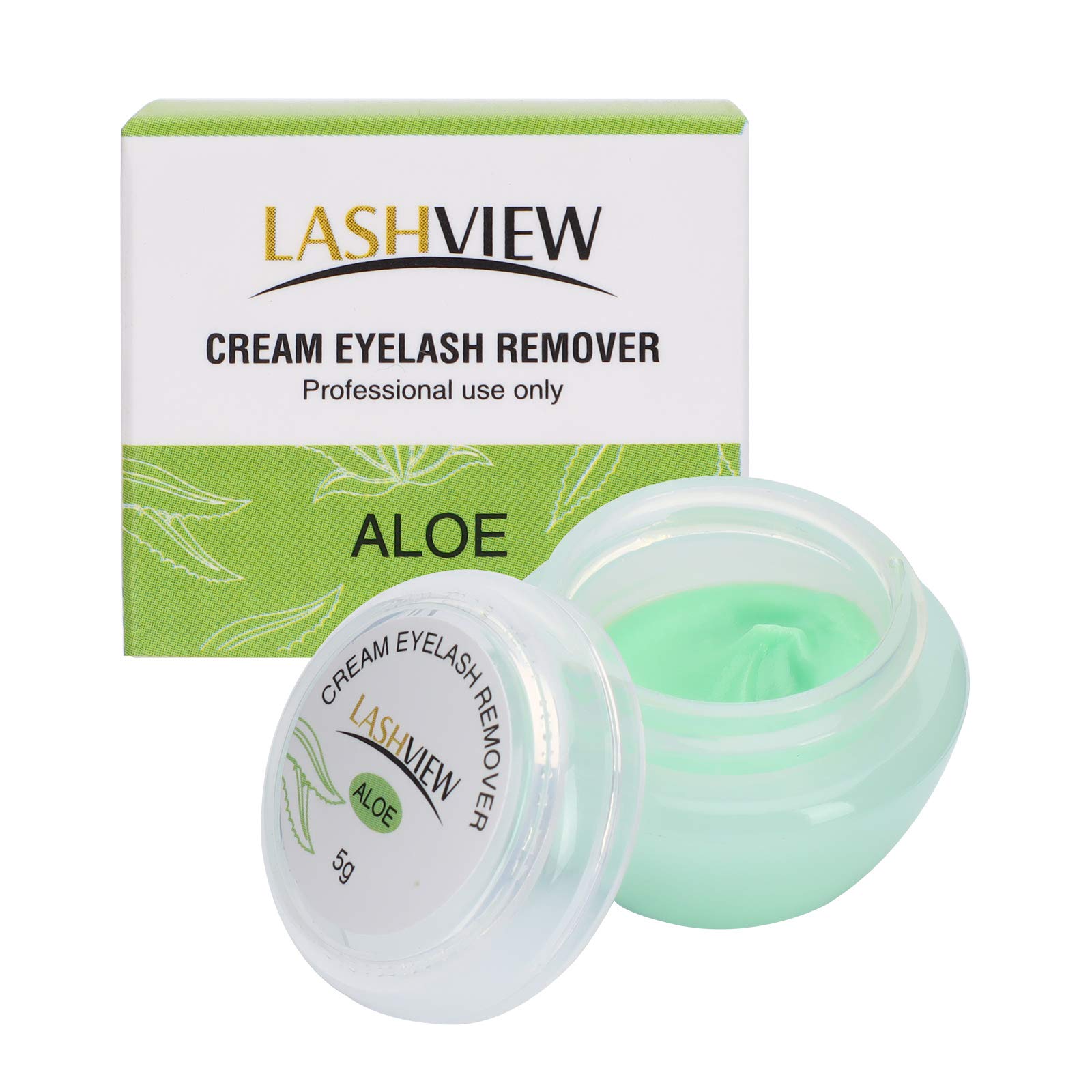 LASHVIEW Eyelash Extension Remover Cream, Light Aloe Flavor Cream,Eyelash Adhesive Remover, Professional Eyelash Extensions Remover for Salon,5g