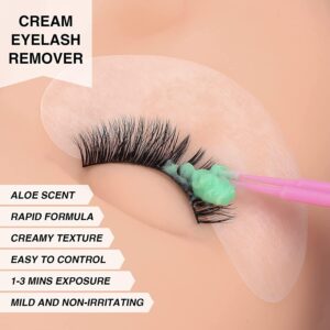 LASHVIEW Eyelash Extension Remover Cream, Light Aloe Flavor Cream,Eyelash Adhesive Remover, Professional Eyelash Extensions Remover for Salon,5g