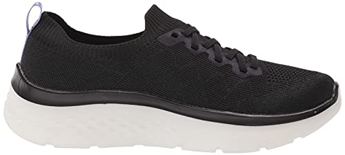 Skechers Women's GO Walk Hyper Burst Knit LACE UP Sneaker, Black/Multi, 8