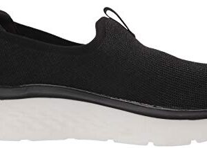 Skechers Women's GO Walk Hyper Burst Knit Slip ON Sneaker, Black/Multi, 7.5