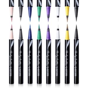 Eyeliner Pencil Eye Liner Pen Green Liquid for Women Girl Matte Long Lasting Professional Smudge Proof and Waterproof Natural Perfect Eye Makeup with Non-dizzy Dyeing (Green)