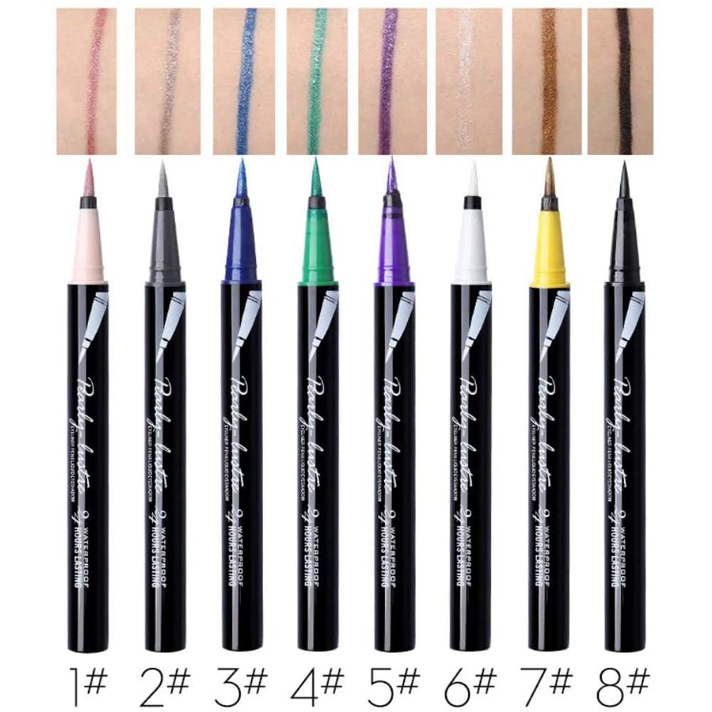 Eyeliner Pencil Eye Liner Pen Green Liquid for Women Girl Matte Long Lasting Professional Smudge Proof and Waterproof Natural Perfect Eye Makeup with Non-dizzy Dyeing (Green)
