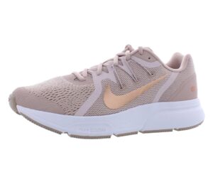 nike zoom span 3 womens shoes size 10.5, color: stone mauve/barely rose/metallic red bronze