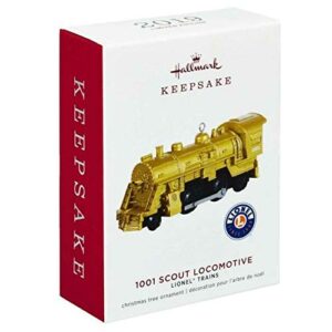 hmk lionel 1001 scout locomotive gold ornament nib 2019 - limited edition