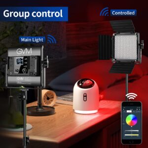 GVM RGB Video Lighting, 360° Full Color Led Video Light with APP Control, 3 Packs 850D Photography Lighting Kit CRI 97, YouTube, Aluminum Alloy Shell