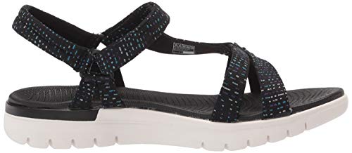 Skechers Women's ON-The-GO Flex Multi-Colored Strap Sandal Sport, Black, 8