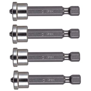 VEGA Phillips #2 Drywall Screw Setter 2" Bits. Professional Grade ¼ Inch Hex Shank Phillips #2 Drywall Indenter Power Bits. 150P2C-4 (Pack of 4)