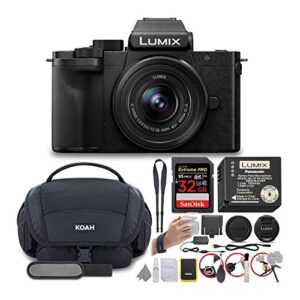 panasonic dc-g100kk lumix g100 4k mirrorless vlogging camera bundle with 32gb 95mb/s sd card and nostrand gadget bag and accessory kit (3 items)