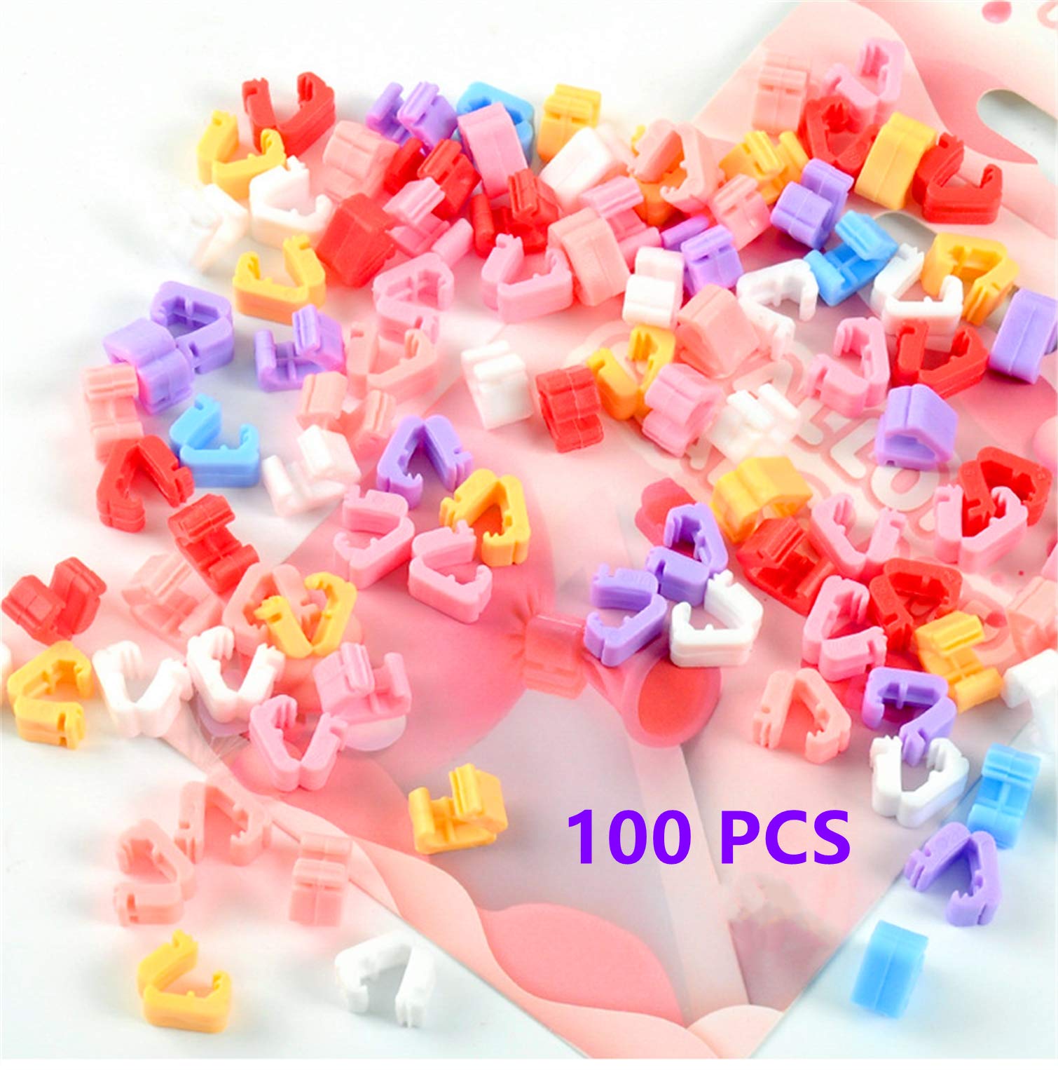 Balloon Clips 100PCS Balloon Tying Tool Balloon Clips Ties for Sealing Balloon Time Accessories Party Decorations-Knotting Faster and Save Time