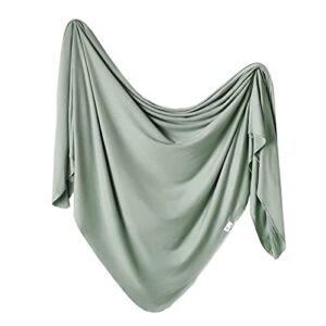 copper pearl large premium knit baby swaddle receiving blanket briar