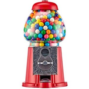 Classic Red Gumball Machine - Metal 11-Inch Antique Style for 0.62 Inch Gumballs, Candy or Nuts - Accepts any USA Coin by American Gumball Company