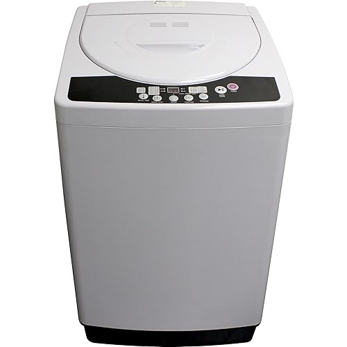 Danby DWM055A1WDB-6 1.6 Cu.Ft Machine, Portable Top Load Washer for Apartments, Small Spaces, Dorms, Stainless Steel Drum and 4 Wash Cycles, 5.5, White