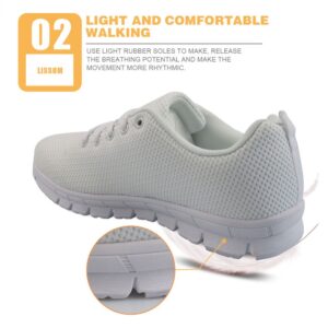 Upetstory Tooth Print Sneakers Dental Assistant Shoes for Women Road Running Shoes 7.5 Breathable Trainers for Girls Walking Travel Jogging Light Purple