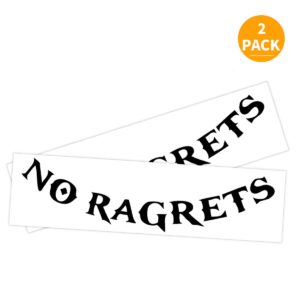 No Ragrets (2-Pack) Temporary Tattoos | Halloween Costume | Skin Safe