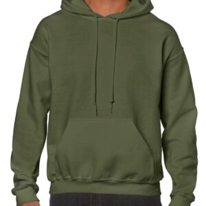 Gildan Men's Heavy Blend Fleece Hooded Sweatshirt G18500 (X-Large, Military Green)
